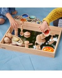 Tabuleiro de Espelho de Madeira