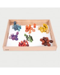 Tabuleiro de Espelho de Madeira