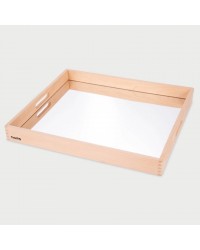 Tabuleiro de Espelho de Madeira