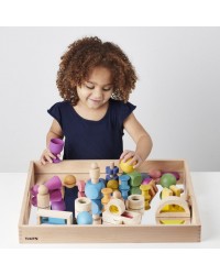 Tabuleiro de Espelho de Madeira