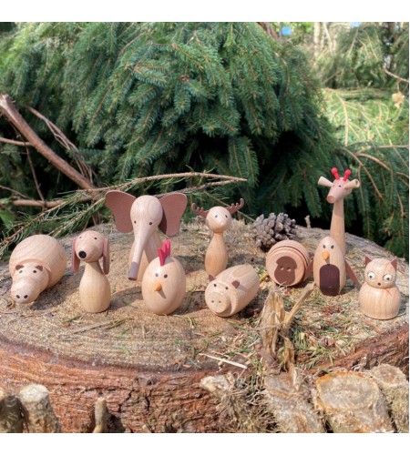 Animais de Madeira Amigos