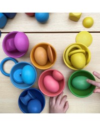 Super Conjunto de Madeira Arco-Íris - 84 peças