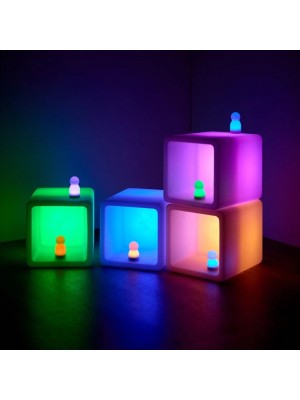 Cubos Sensoriais Luminosos Recarregáveis - 4 Cubos