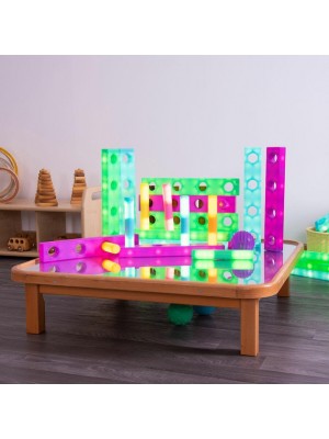 Blocos Luminosos Sensoriais para Empilhar e Construir
