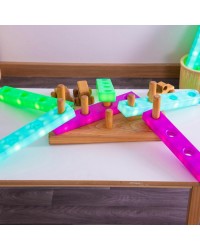 Blocos Luminosos Sensoriais para Empilhar e Construir