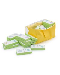 Dominó de 28 Peças com Figuras Impressas