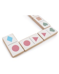 Dominó de 28 Peças com Cores e Formas