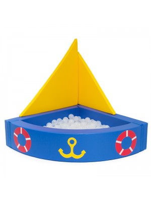 Piscina de Bolas de Canto – Barco à Vela 130x130x35x15 cm