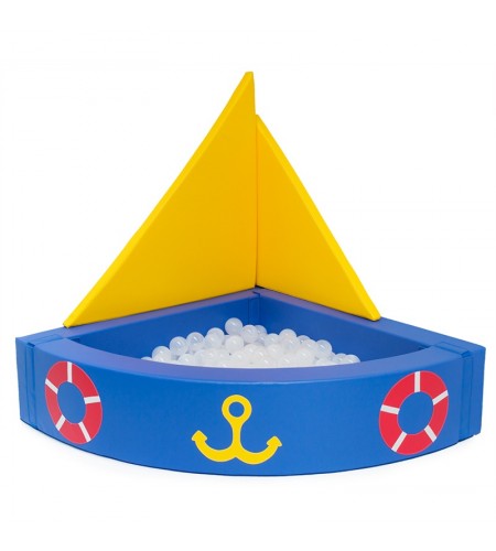 Piscina de Bolas de Canto – Barco à Vela 130x130x35x15 cm