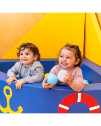 Piscina de Bolas de Canto – Barco à Vela 130x130x35x15 cm